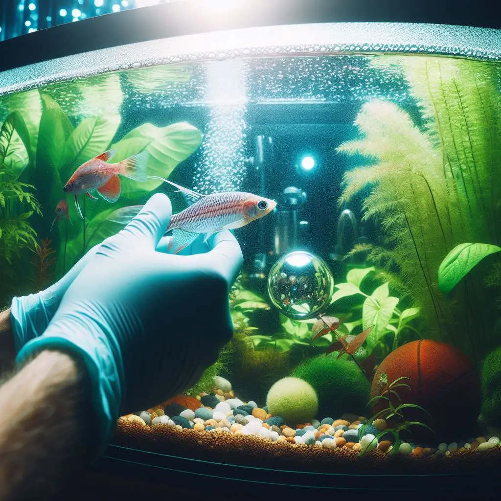 how to catch fish in a planted aquarium